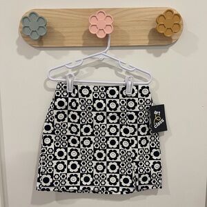 Art Class Black and White Floral Skirt